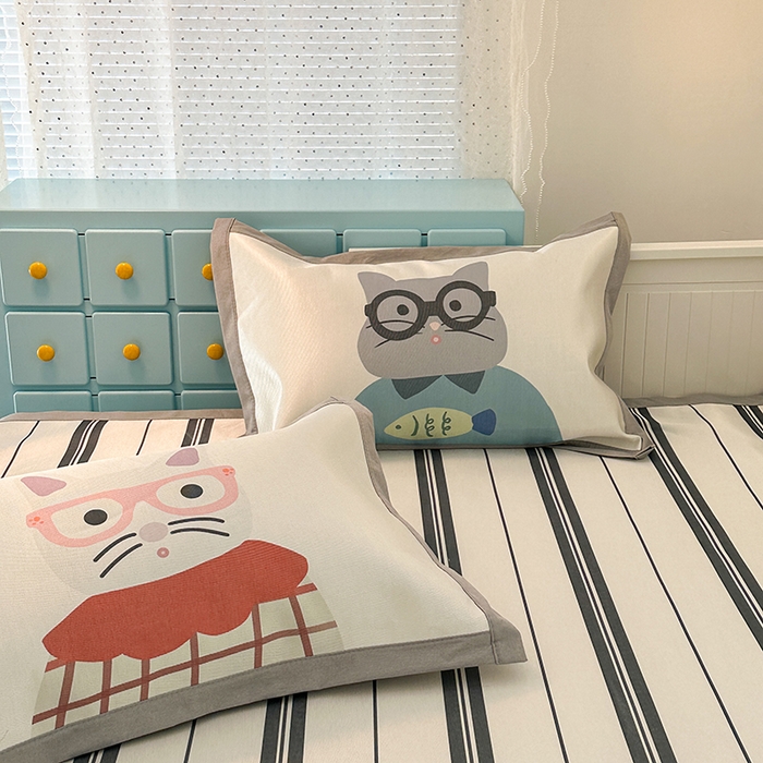 91家纺网 家纺一手货源 找家纺 昔可家纺 2024新款A类900D大版冰丝席 猫一家