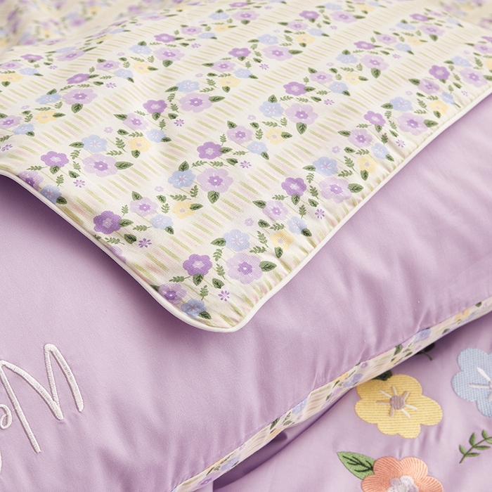 91家纺网 家纺一手货源 找家纺 怡家居 2024新款全棉印加绣夏被 夏被-紫嫣