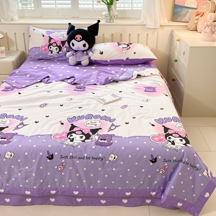 91家纺网 家纺一手货源 找家纺 博雅 2024新款全棉三丽鸥夏被（要买家秀联系客服） 梦想库洛米