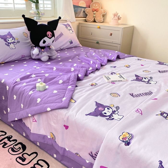 91家纺网 家纺一手货源 找家纺 博雅 2024新款全棉三丽鸥夏被（要买家秀联系客服） 多彩库洛米