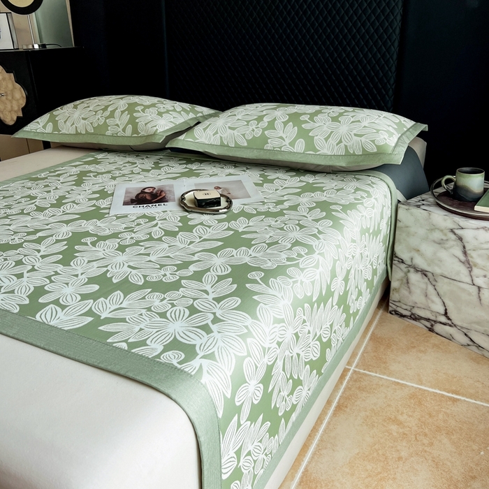 91家纺网 家纺一手货源 找家纺 慕尚家纺 2025新款1200D提花凉感席 提花席 五瓣花