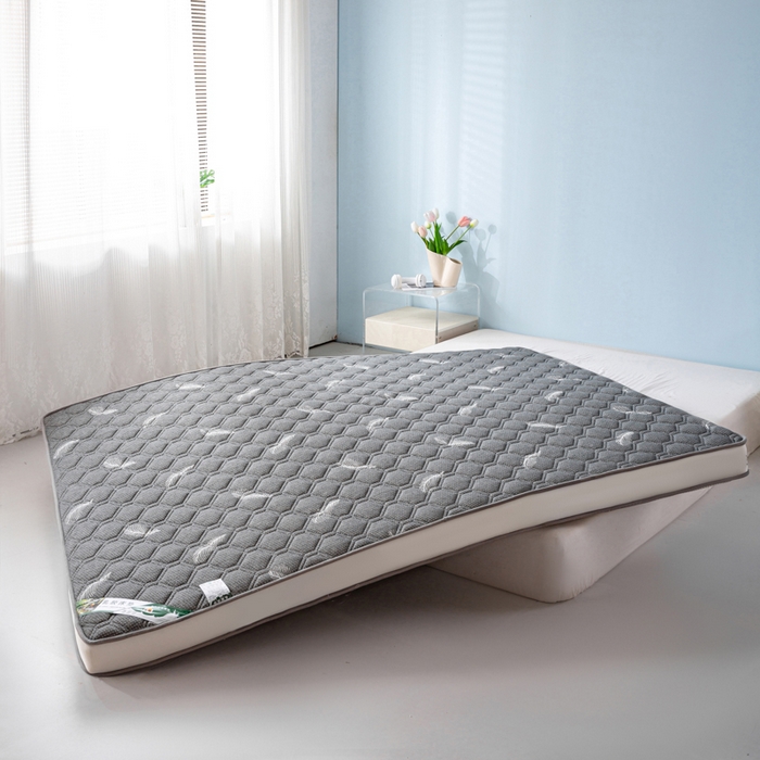 91家纺网 家纺一手货源 找家纺 缔莱被业 2024新款高端简约乳胶抗压记忆棉床垫软垫家用卧室床垫--白边 羽毛灰