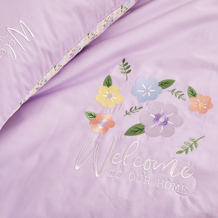 91家纺网 家纺一手货源 找家纺 怡家居 2024新款全棉印加绣夏被 夏被-紫嫣