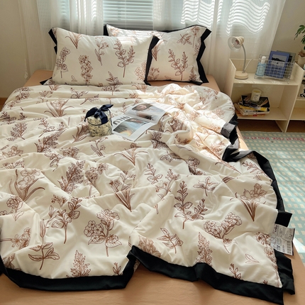 91家纺网 家纺一手货源 找家纺 （总）花伞家居 赫本花边水洗棉夏被四件套（ 买家秀加V）