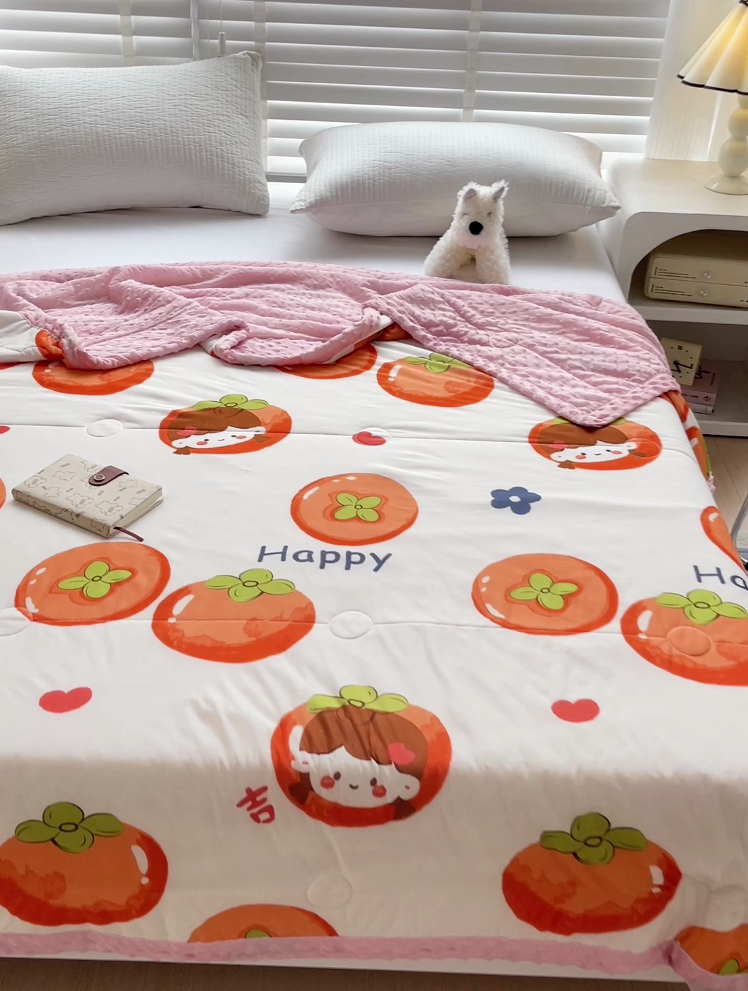 91家纺网 家纺一手货源 找家纺 梵克保罗 2024新款凉感丝豆豆被夏凉被空调被 柿柿如意