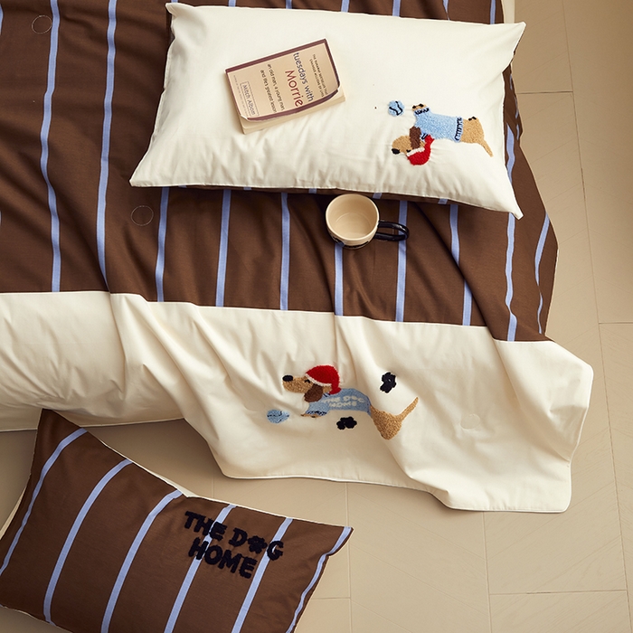 91家纺网 家纺一手货源 找家纺 怡家居 2024新款全棉印加绣夏被 夏被-腊肠狗