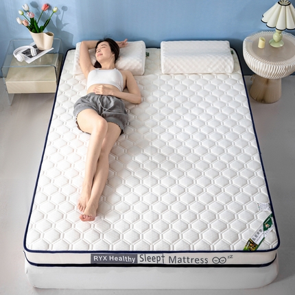 缔莱被业 2024新款乳胶床垫软垫家用租房宿舍学生Q弹乳胶记忆棉垫--字母 菱形白（白）