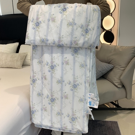 91家纺网 家纺一手货源 找家纺 奈萝家纺 2024新款A类凉感丝小凉皮夏被可机洗夏被新品空调被 谷雨