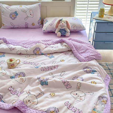 91家纺网 家纺一手货源 找家纺 （总）花伞家居 2024新款全棉豆豆绒夏被大豆夏被春秋被（提供买家秀加V）