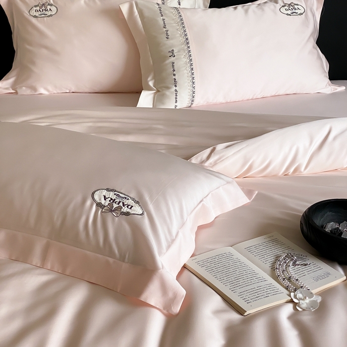 91家纺网 家纺一手货源 找家纺 馨蕊家居 2024新款LF超柔系列60天丝棉四件套-爱丽丝 爱丽丝-微醺粉