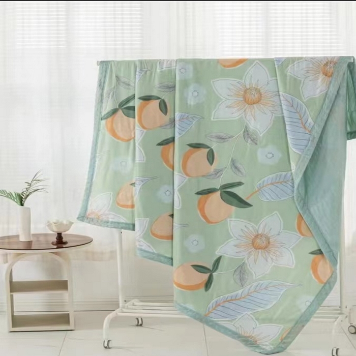 91家纺网 家纺一手货源 找家纺 梵克保罗 2024新款凉感丝豆豆被夏凉被空调被 水蜜桃