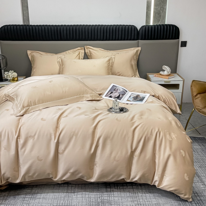 91家纺网 家纺一手货源 找家纺 2025新款天丝天丝棉提花单被套 羽记 布莱克