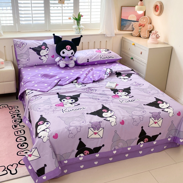 91家纺网 家纺一手货源 找家纺 博雅 2024新款全棉三丽鸥夏被（要买家秀联系客服） 开心库洛米