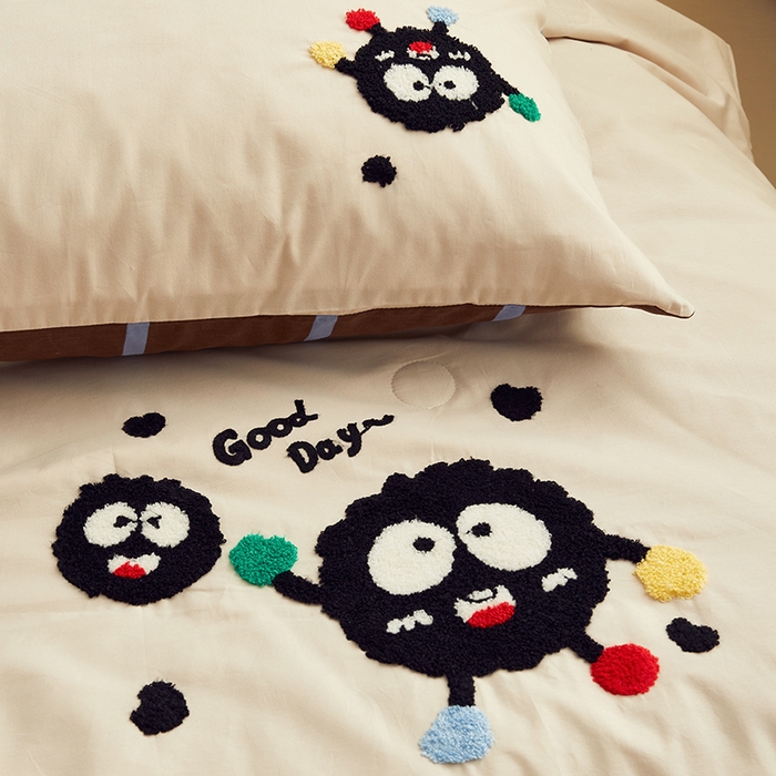 91家纺网 家纺一手货源 找家纺 怡家居 2024新款全棉印加绣夏被 夏被-小煤球