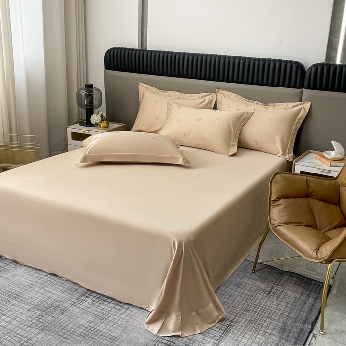 91家纺网 家纺一手货源 找家纺 艾迪尚家纺 2025新款天丝棉提花单床单 羽记 布莱克