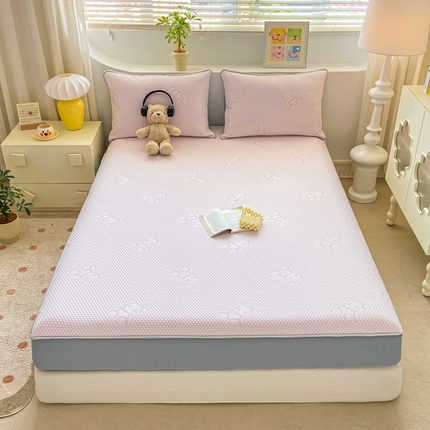 91家纺网 家纺一手货源 找家纺 （总）蝶帕 2025新款冰豆豆提花凉席三件套