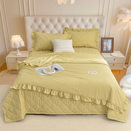 91家纺网 家纺一手货源 找家纺 （总）亿莱鑫 2025新款 韩版泡泡纱夏凉被 空调被 被子夏被四件套