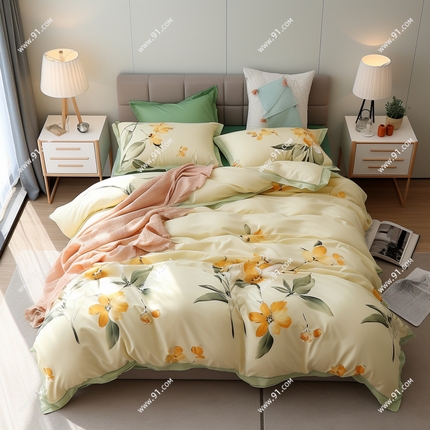 91家纺网 家纺一手货源 找家纺 五三家纺设计 AI画稿 时尚花卉印花设计4