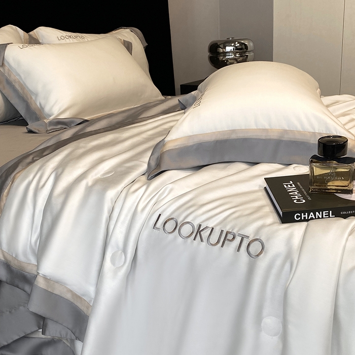 91家纺网 家纺一手货源 找家纺 （总）优悦生活馆 2024新款工艺款冰丝刺绣夏被-蔚涞