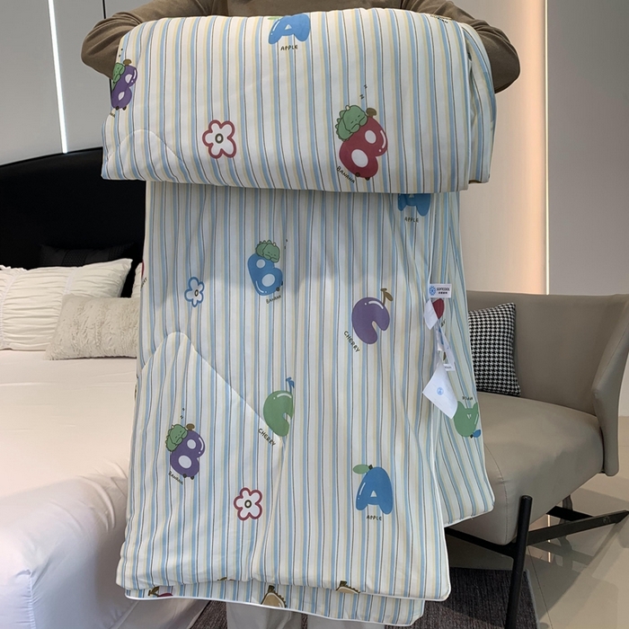 91家纺网 家纺一手货源 找家纺 奈萝家纺 2024新款A类凉感丝小凉皮夏被可机洗夏被新品空调被 字母