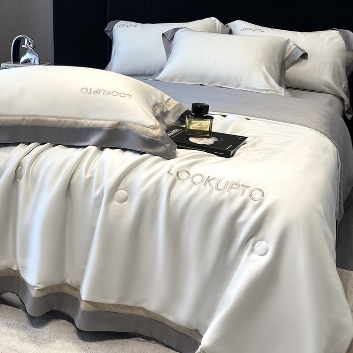 91家纺网 家纺一手货源 找家纺 （总）优悦生活馆 2024新款工艺款冰丝刺绣夏被-蔚涞