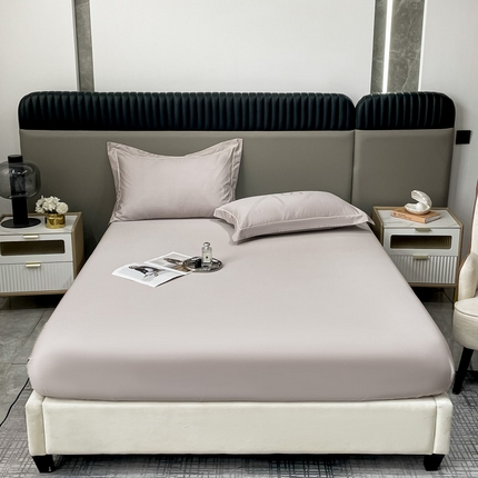 91家纺网 家纺一手货源 找家纺 艾迪尚家纺 2025新款天丝棉提花单床单 莫里卡 摩卡灰