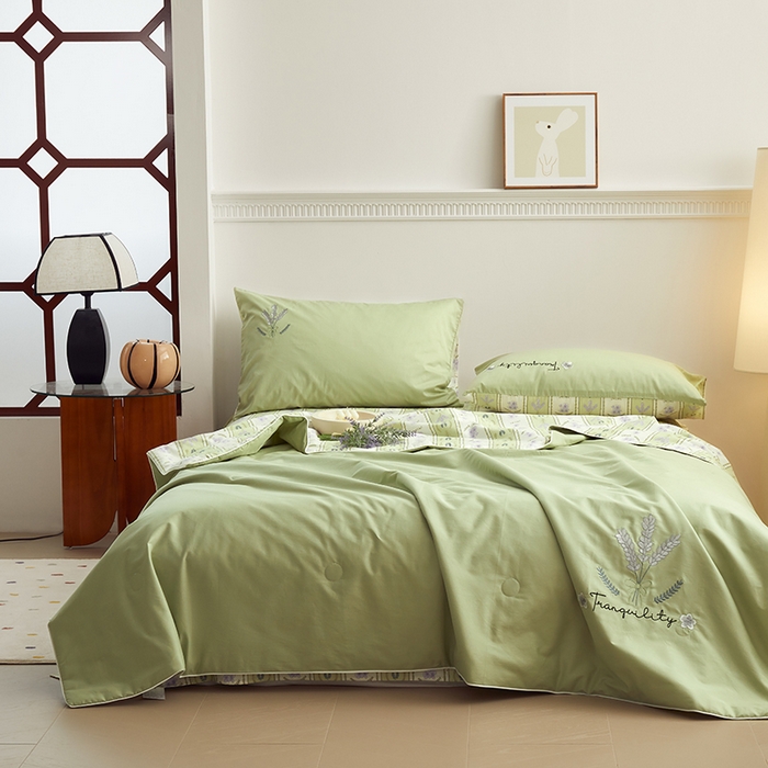 91家纺网 家纺一手货源 找家纺 怡家居 2024新款全棉印加绣夏被 夏被-果语