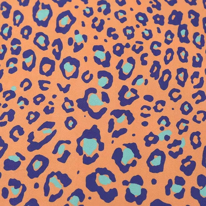 91家纺网 家纺一手货源 找家纺 丽卡家纺 2024新款水洗真丝夏被四件套 豹纹橘