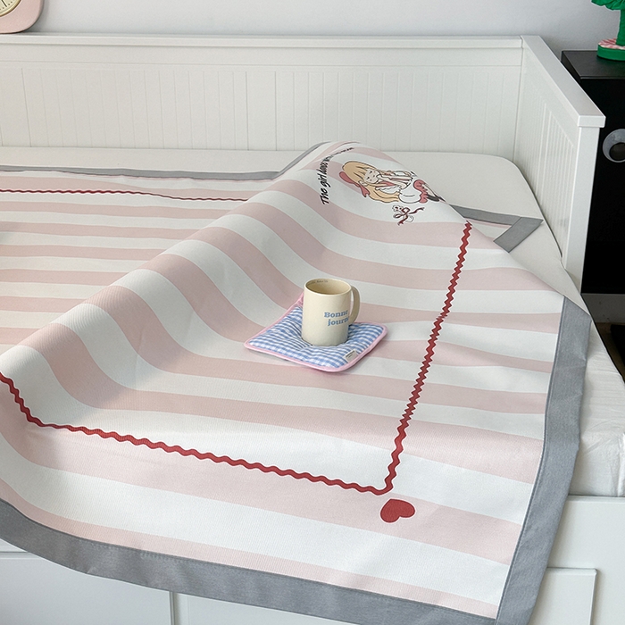 91家纺网 家纺一手货源 找家纺 昔可家纺 2024新款A类900D大版冰丝席 芭蕾女孩