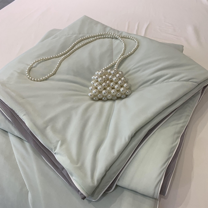 91家纺网 家纺一手货源 找家纺 奈萝家纺 2025新款A类凉感丝小凉皮夏被可机洗夏被新品空调被 香草奶冻