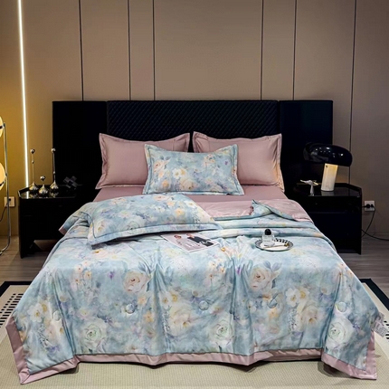 91家纺网 家纺一手货源 找家纺 （总）丽卡家纺  2024新款夏被四件套