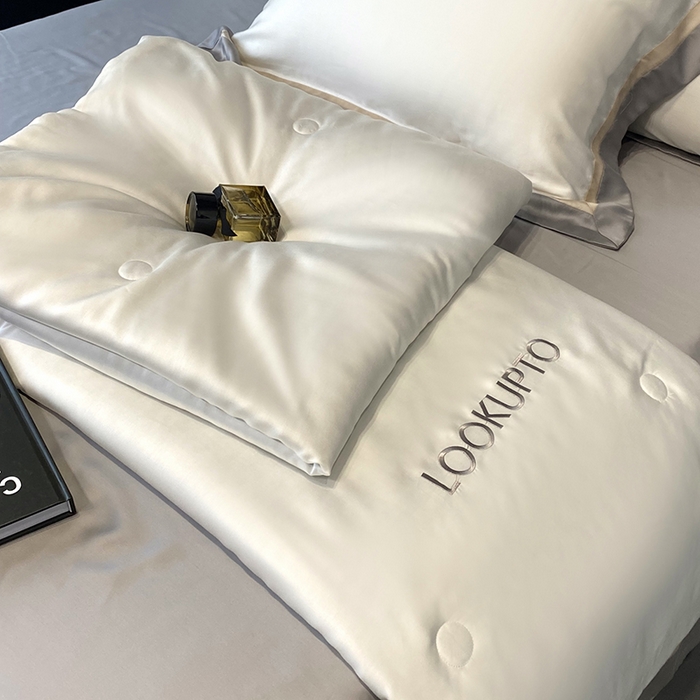 91家纺网 家纺一手货源 找家纺 优悦生活馆 2024新款工艺款冰丝刺绣夏被-蔚涞 蔚涞-白