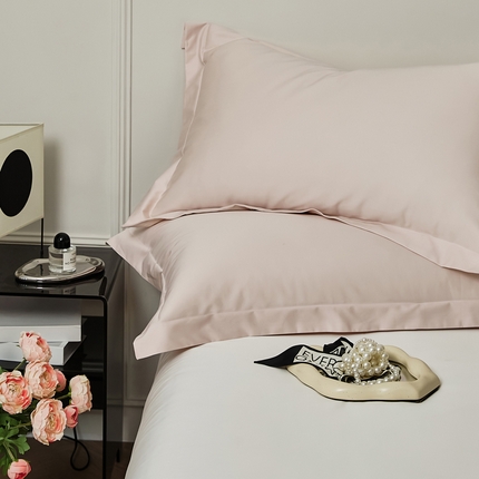 91家纺网 家纺一手货源 找家纺 EH家居 2024新款长绒棉春夏单品系列-单枕套 月桂粉