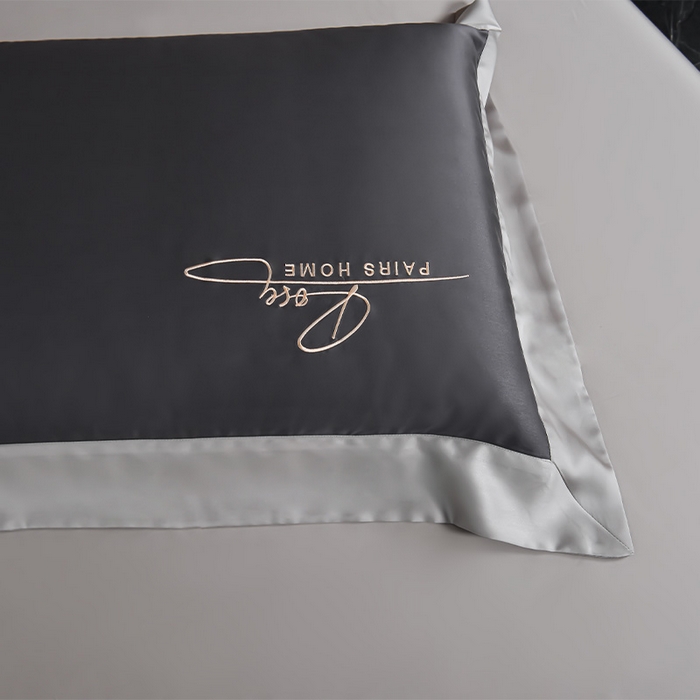 91家纺网 家纺一手货源 找家纺 瑞驰家纺2024新款60兰精天丝四件套-罗莎琳系列（风格二） 暮云灰