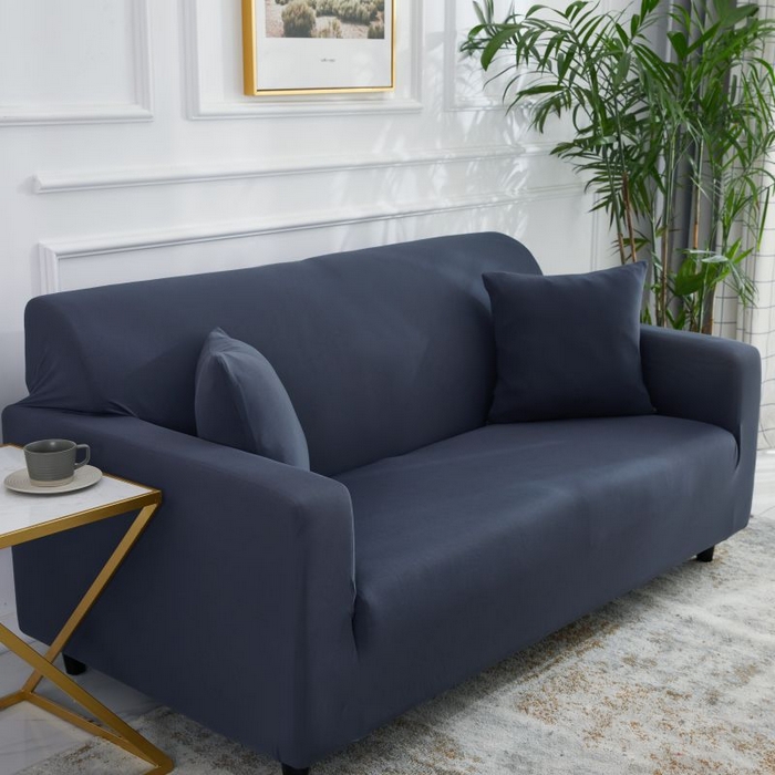 91家纺网 家纺一手货源 找家纺  沐沐家纺 2026新款四季纯色沙发套 深灰