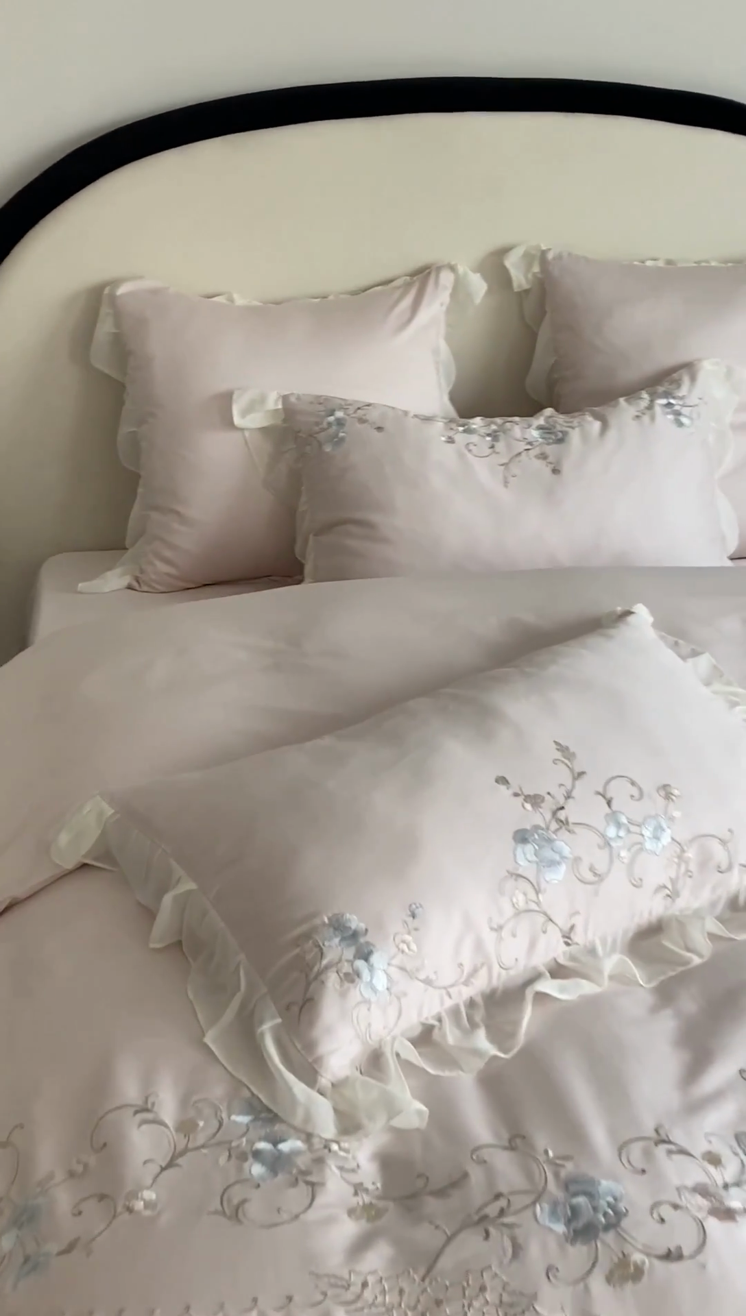 91家纺网 家纺一手货源 找家纺 （总）品家居 2025新款全棉100支长绒棉刺绣四件套-梦里花开