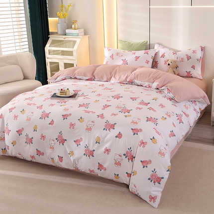 91家纺网 家纺一手货源 找家纺 （总）金牛枕芯 2024新款亲肤舒适提花泡泡棉四件套