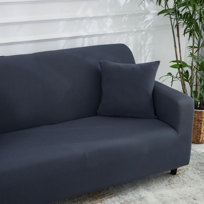 91家纺网 家纺一手货源 找家纺  沐沐家纺 2026新款四季纯色沙发套 深灰