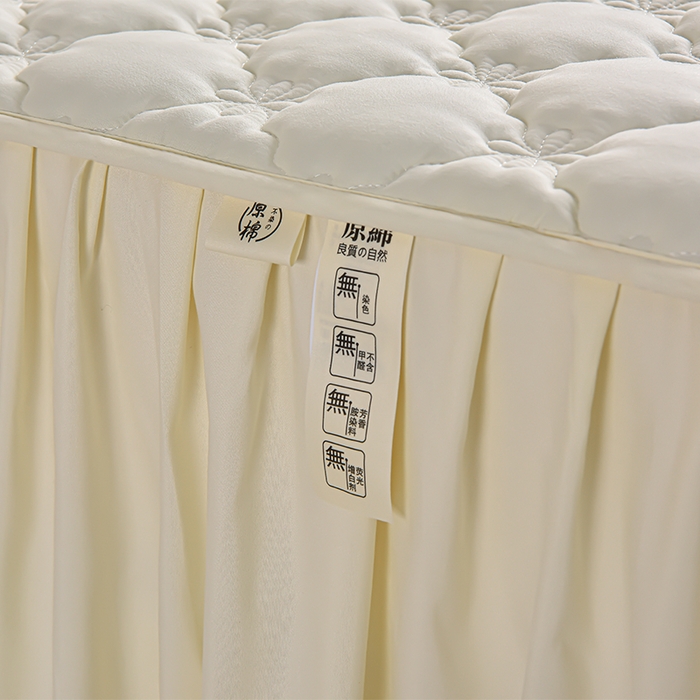 91家纺网 家纺一手货源 找家纺 床笠人家 2025新款亲肤磨毛夹棉床裙 浅米黄