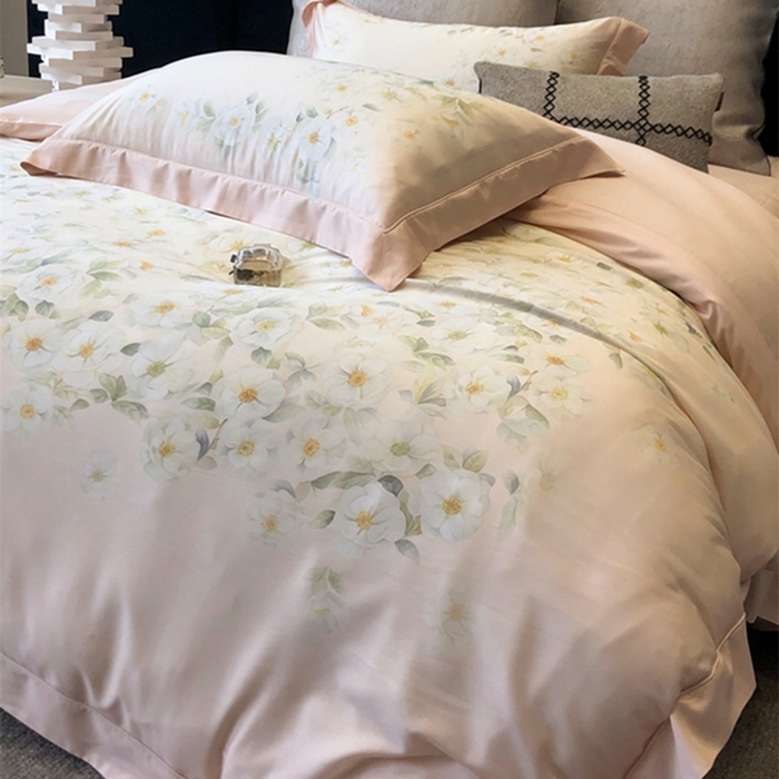 91家纺网 家纺一手货源 找家纺 涞澳 新款80支天丝棉四件套 暮春