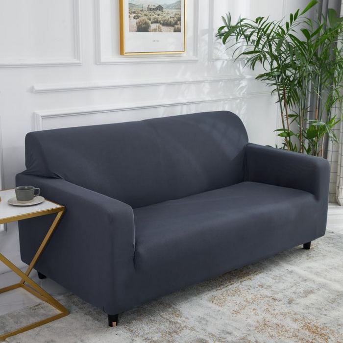 91家纺网 家纺一手货源 找家纺  沐沐家纺 2026新款四季纯色沙发套 深灰