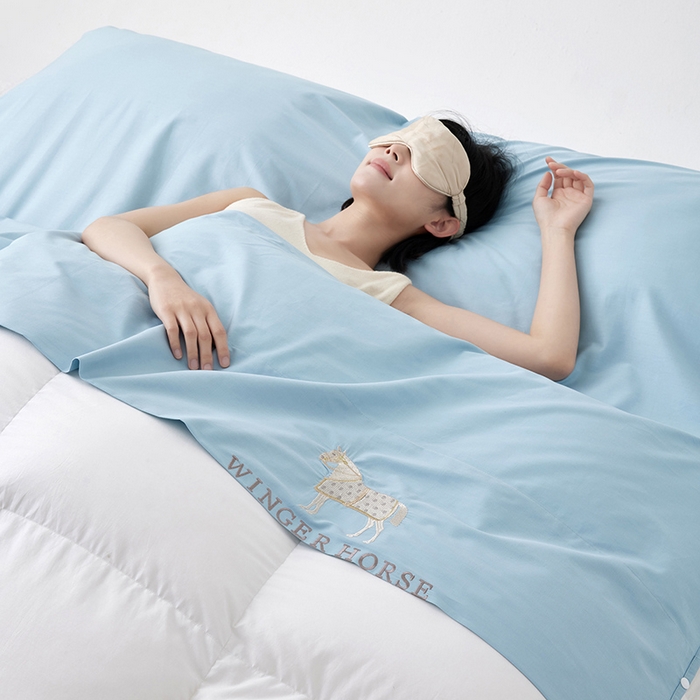 91家纺网 家纺一手货源 找家纺 （总）千朵森 2024新款A类长绒棉刺绣睡袋