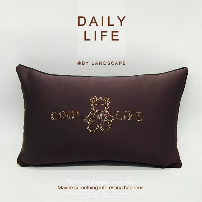 91家纺网 家纺一手货源 找家纺 （总）澜屿24款禅丝高精密小熊烫钻小抱枕头枕芯腰靠枕 