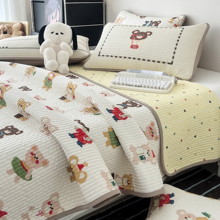 91家纺网 家纺一手货源 找家纺 茉夕家纺 2024新款数码双面纯棉水洗床盖 鼠小弟