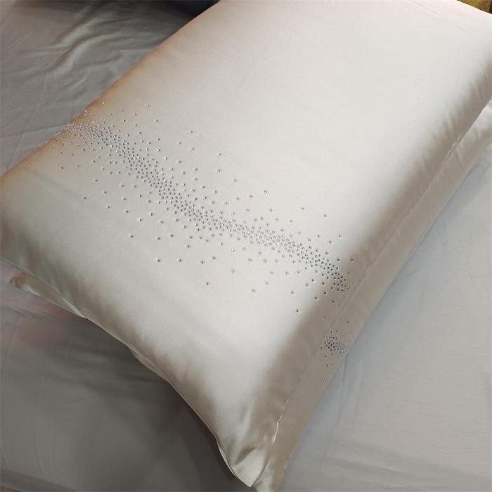 91家纺网 家纺一手货源 找家纺 （总）澜屿 24款禅丝高精密四件套配床白色短枕单人枕套