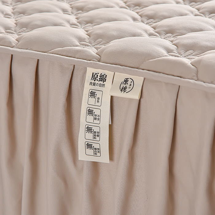 91家纺网 家纺一手货源 找家纺 床笠人家 2025新款亲肤磨毛夹棉床裙 卡其色