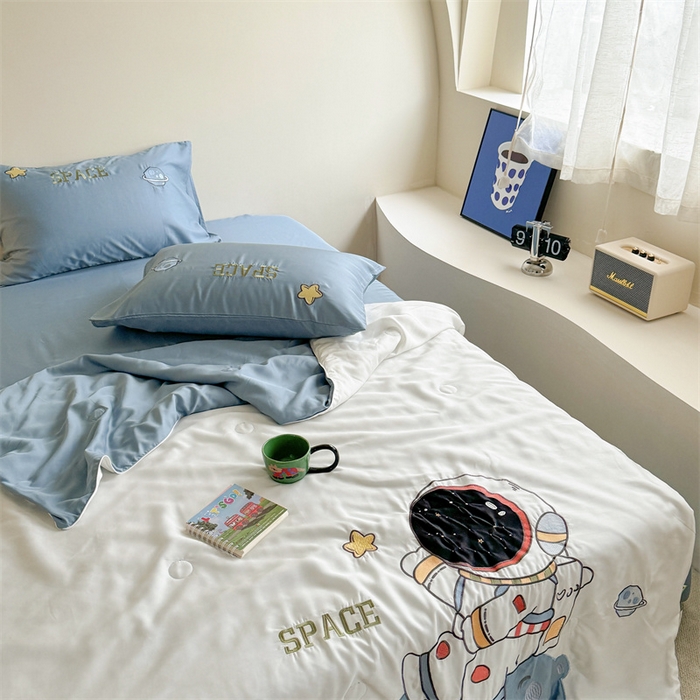 91家纺网 家纺一手货源 找家纺 （总）星野  2024新款50天丝夏被空调被探索宇宙系列