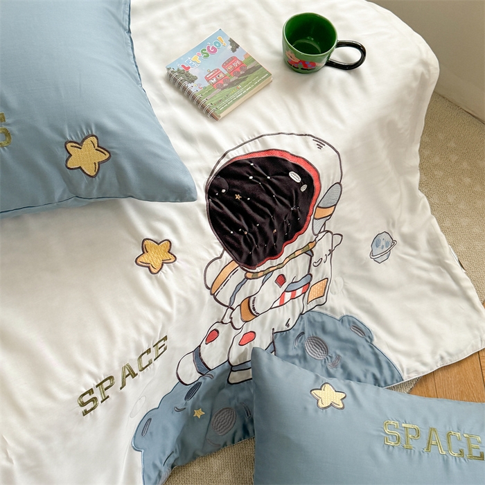 91家纺网 家纺一手货源 找家纺 （总）星野  2024新款50天丝夏被空调被探索宇宙系列
