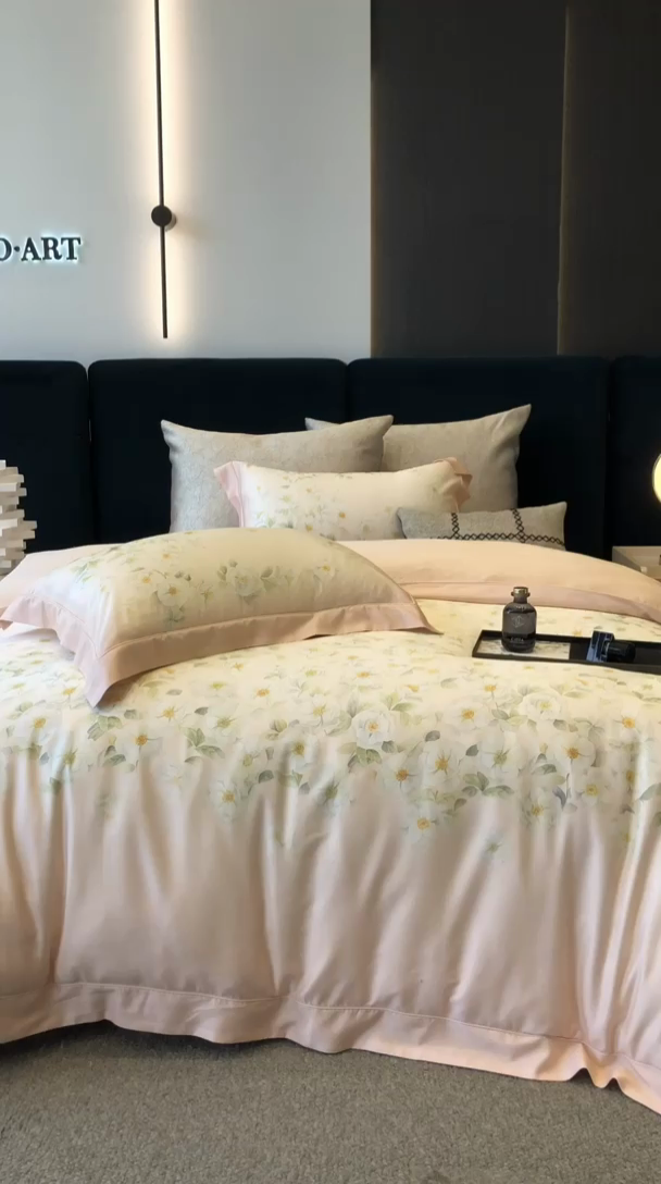 91家纺网 家纺一手货源 找家纺 涞澳 新款80支天丝棉四件套 暮春