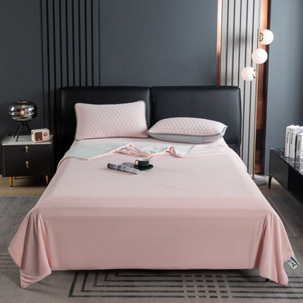91家纺网 家纺一手货源 找家纺 锦禾穗 2025新款亲肤舒适硅胶夏被冰爽氨纶 粉色